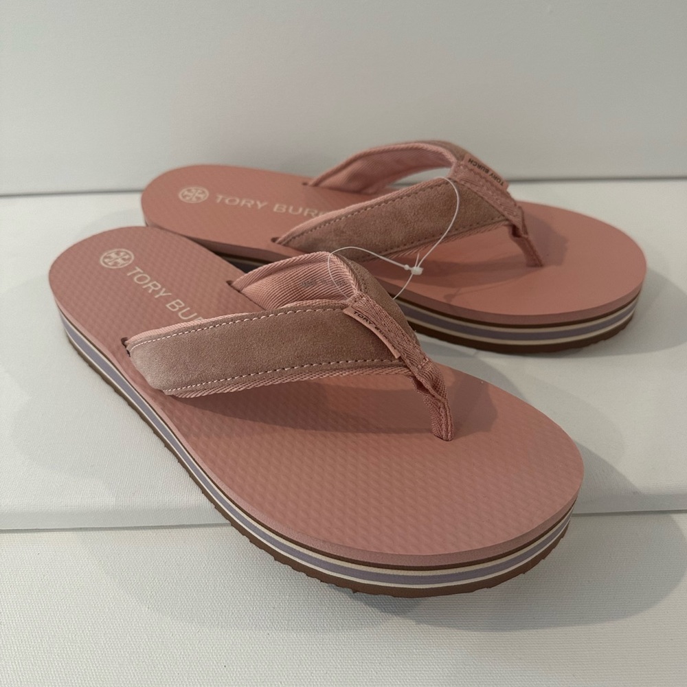 NWT Tory Burch blush pink flip flops size 9